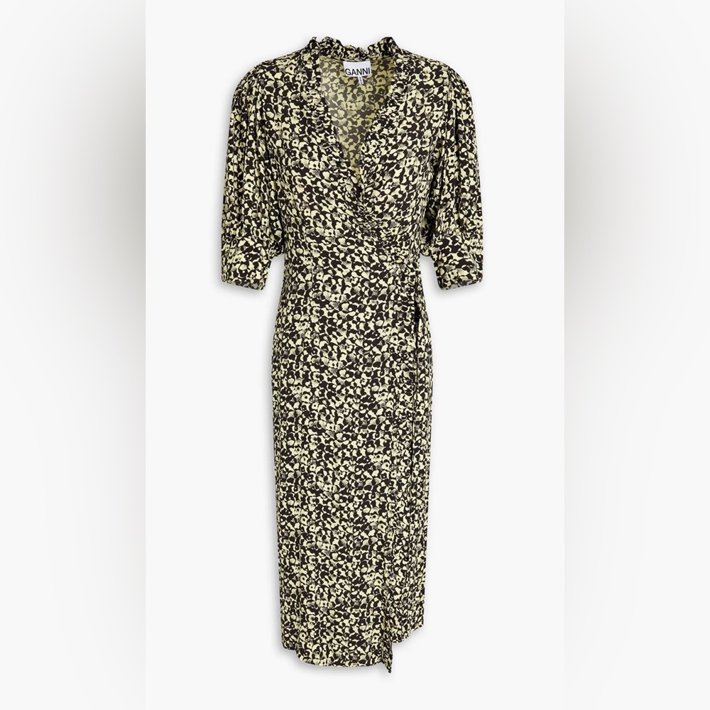 Ganni wrap dress. New with tags